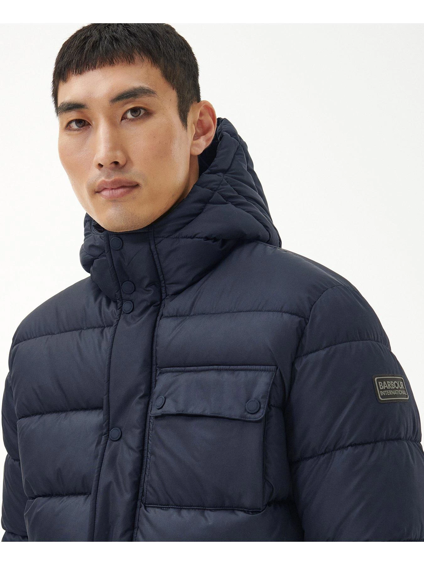 Barbour International Baliol Hooded Padded Jacket - Navy 6 Barbour International Baliol Hooded Padded Jacket - Navy - Image 4