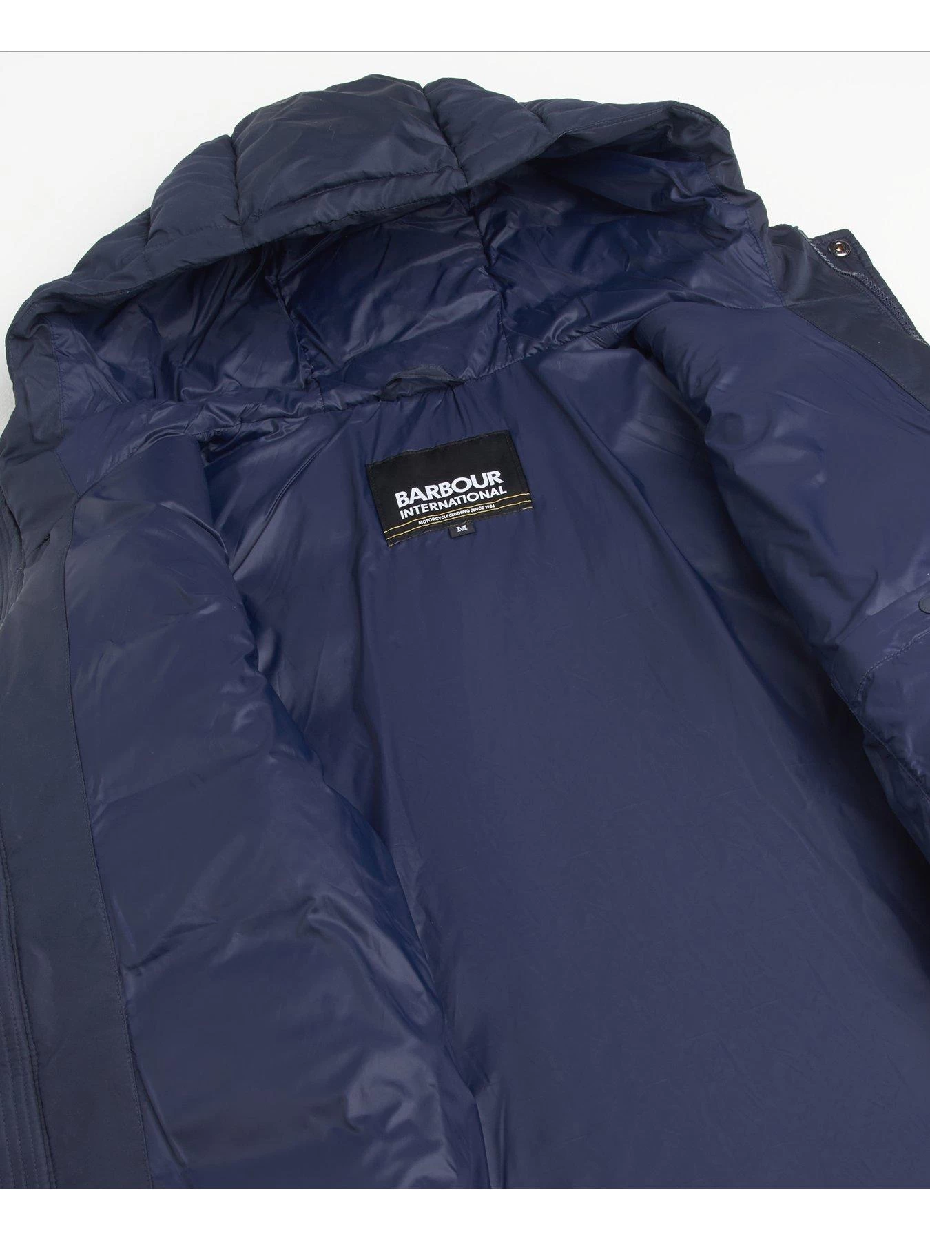 Barbour International Baliol Hooded Padded Jacket - Navy 7 Barbour International Baliol Hooded Padded Jacket - Navy - Image 5