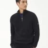 Barbour International Corser Half Zip Jumper - Black -Fashion store VJGIL SQ1 0000000004 BLACK MDf