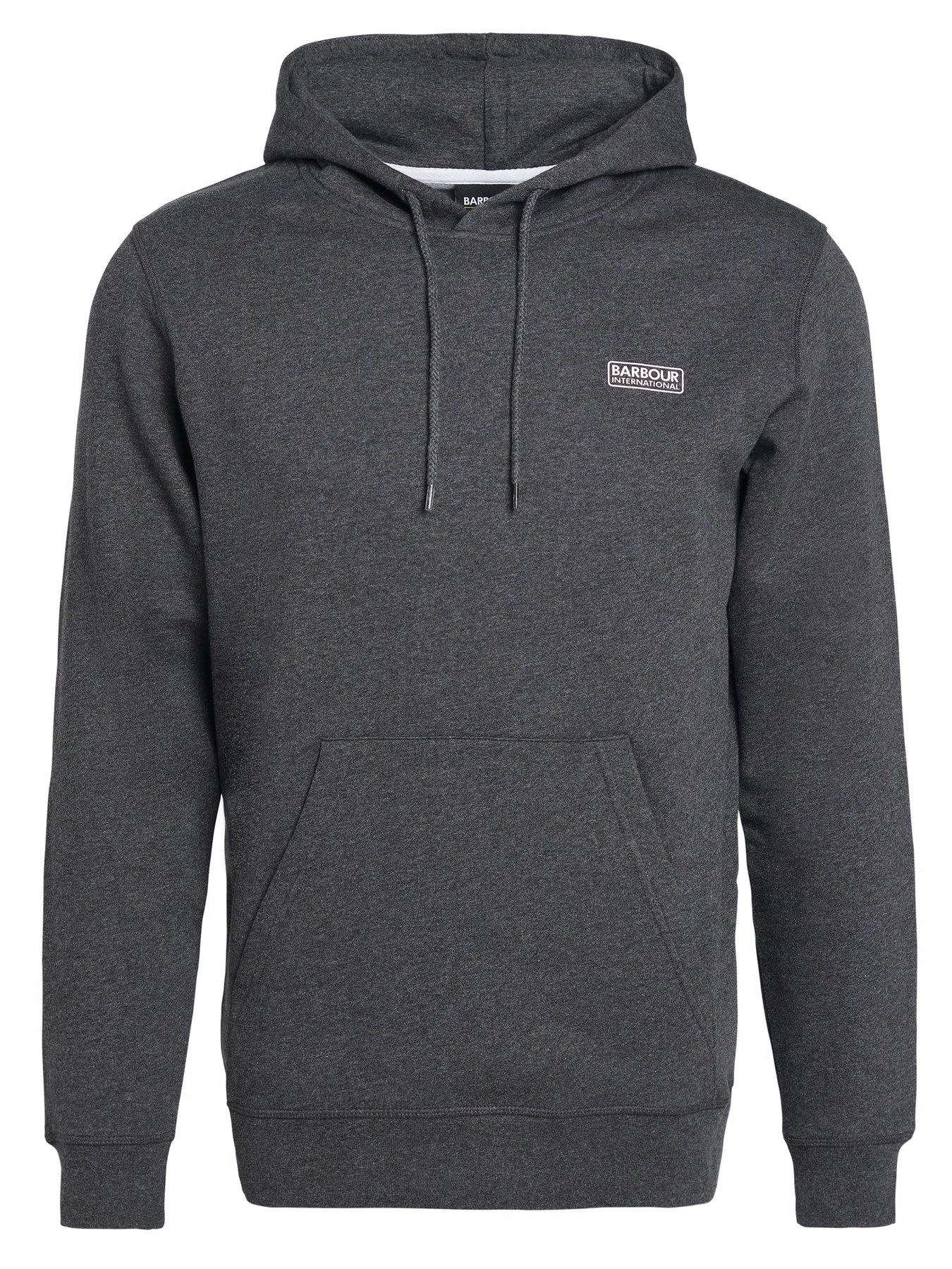 Barbour International Small Logo Overhead Hoodie - Dark Grey 7 Barbour International Small Logo Overhead Hoodie - Dark Grey - Image 5