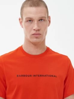 Barbour International Motored Chest Logo T-Shirt - Orange -Fashion store VJGJB SQ4 0000000198 ORANGE MDd