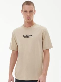 Barbour International Formula Chest Logo T-Shirt - Cream