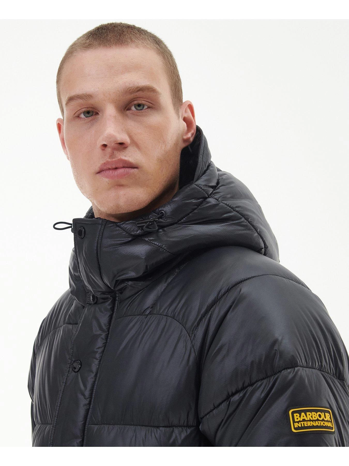 Barbour International Lark Hooded Padded Jacket - Black 6 Barbour International Lark Hooded Padded Jacket - Black - Image 4