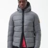 Barbour International Bobber Hooded Padded Jacket - Grey -Fashion store VJGJI SQ1 0000000005 GREY MDf