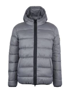 Barbour International Bobber Hooded Padded Jacket - Grey -Fashion store VJGJI SQ6 0000000005 GREY MDd2