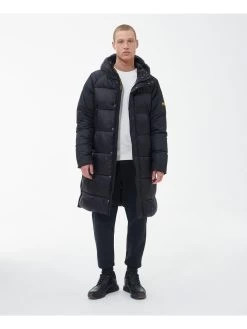 Barbour International Hoxton Hooded Padded Parka - Black -Fashion store VJGJJ SQ3 0000000004 BLACK MDo