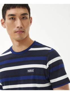 Barbour International Gauge Stripe T-Shirt - Navy -Fashion store VJGK2 SQ4 0000000048 NAVY MDd