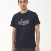 Barbour International Gear Motorcycle Graphic T-Shirt - Navy -Fashion store VJGK4 SQ1 0000000048 NAVY MDf