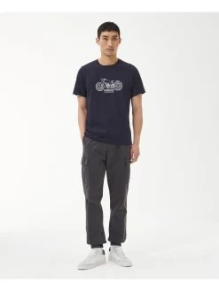 Barbour International Gear Motorcycle Graphic T-Shirt - Navy -Fashion store VJGK4 SQ3 0000000048 NAVY MDo