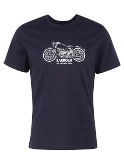 Barbour International Gear Motorcycle Graphic T-Shirt - Navy -Fashion store VJGK4 SQ6 0000000048 NAVY MDd2
