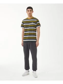 Barbour International Gauge Stripe T-Shirt - Dark Grey -Fashion store VJGK6 SQ3 0000000070 DARK GREY MDo