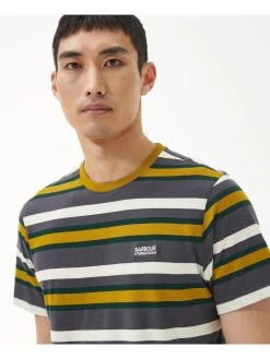 Barbour International Gauge Stripe T-Shirt - Dark Grey -Fashion store VJGK6 SQ4 0000000070 DARK GREY MDd