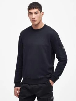 Barbour International Grip Patch Pocket Crew Sweatshirt - Black