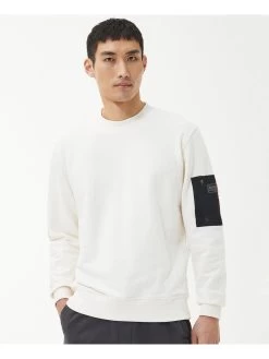 Barbour International Grip Patch Pocket Crew Sweatshirt - Cream