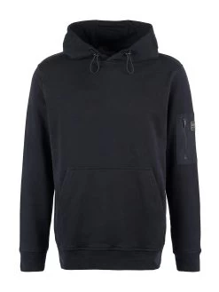 Barbour International Tempo Patch Pocket Overhead Hoodie - Black -Fashion store VJGKN SQ6 0000000004 BLACK MDd2