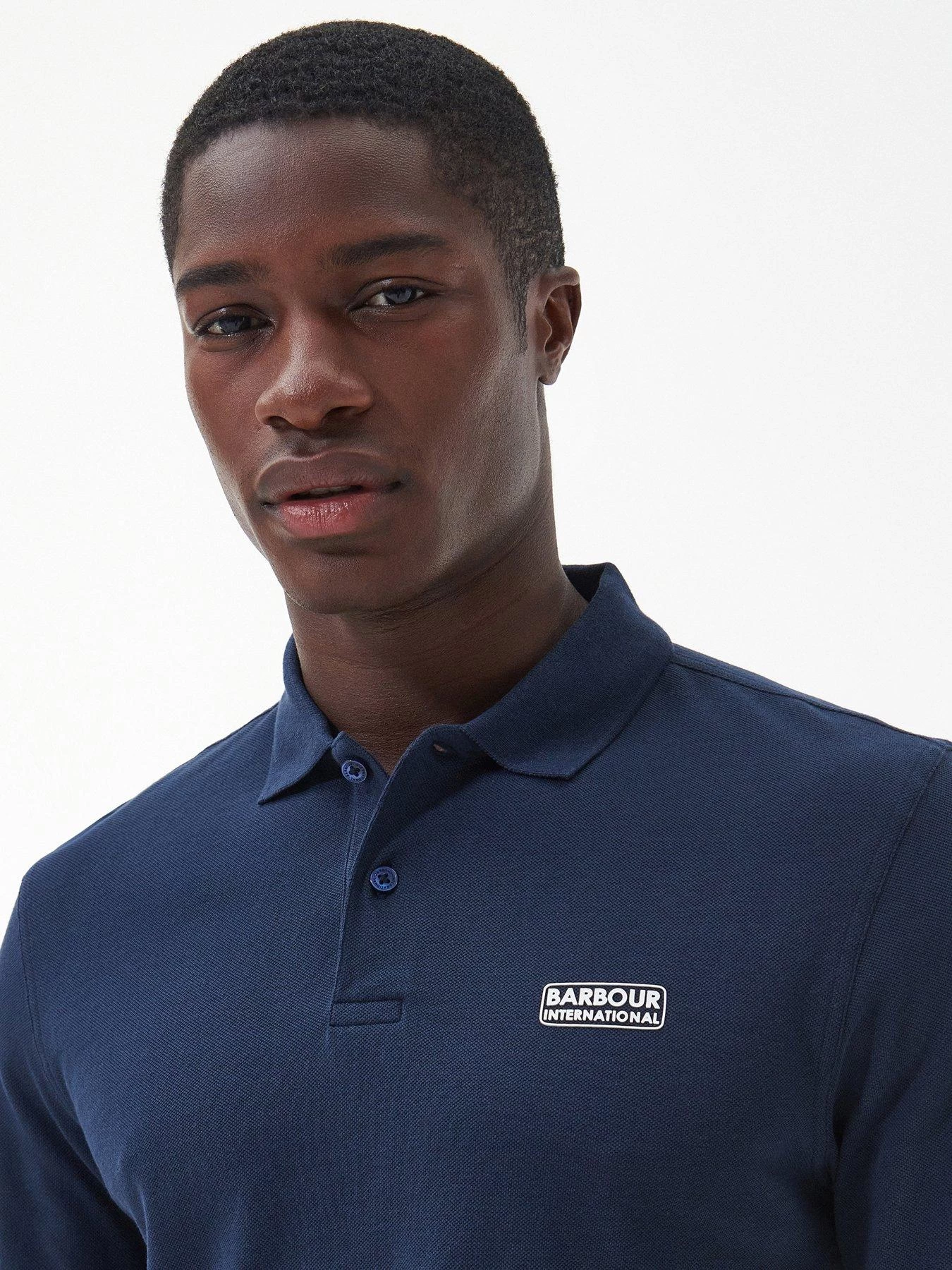 Barbour International Long Sleeve Polo Shirt - Navy 6 Barbour International Long Sleeve Polo Shirt - Navy - Image 4