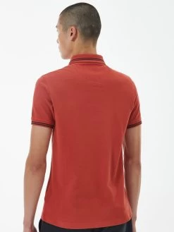 Barbour International Very Exclusive - Essential Tipped Polo Shirt - Dark Red -Fashion store VJGL2 SQ2 0000000315 DARK RED MDb