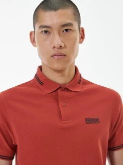 Barbour International Very Exclusive - Essential Tipped Polo Shirt - Dark Red -Fashion store VJGL2 SQ4 0000000315 DARK RED MDd
