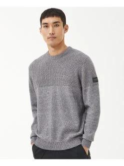 Barbour International Chain Crew Neck Jumper - Dark Grey