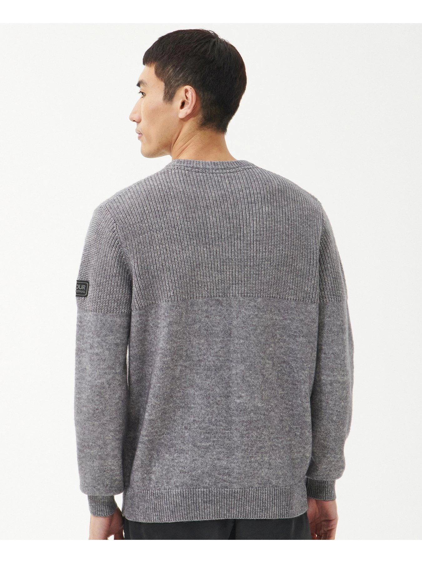 Barbour International Chain Crew Neck Jumper - Dark Grey 4 Barbour International Chain Crew Neck Jumper - Dark Grey - Image 2