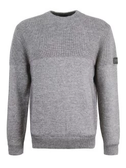 Barbour International Chain Crew Neck Jumper - Dark Grey -Fashion store VJGL3 SQ6 0000000070 DARK GREY MDd2