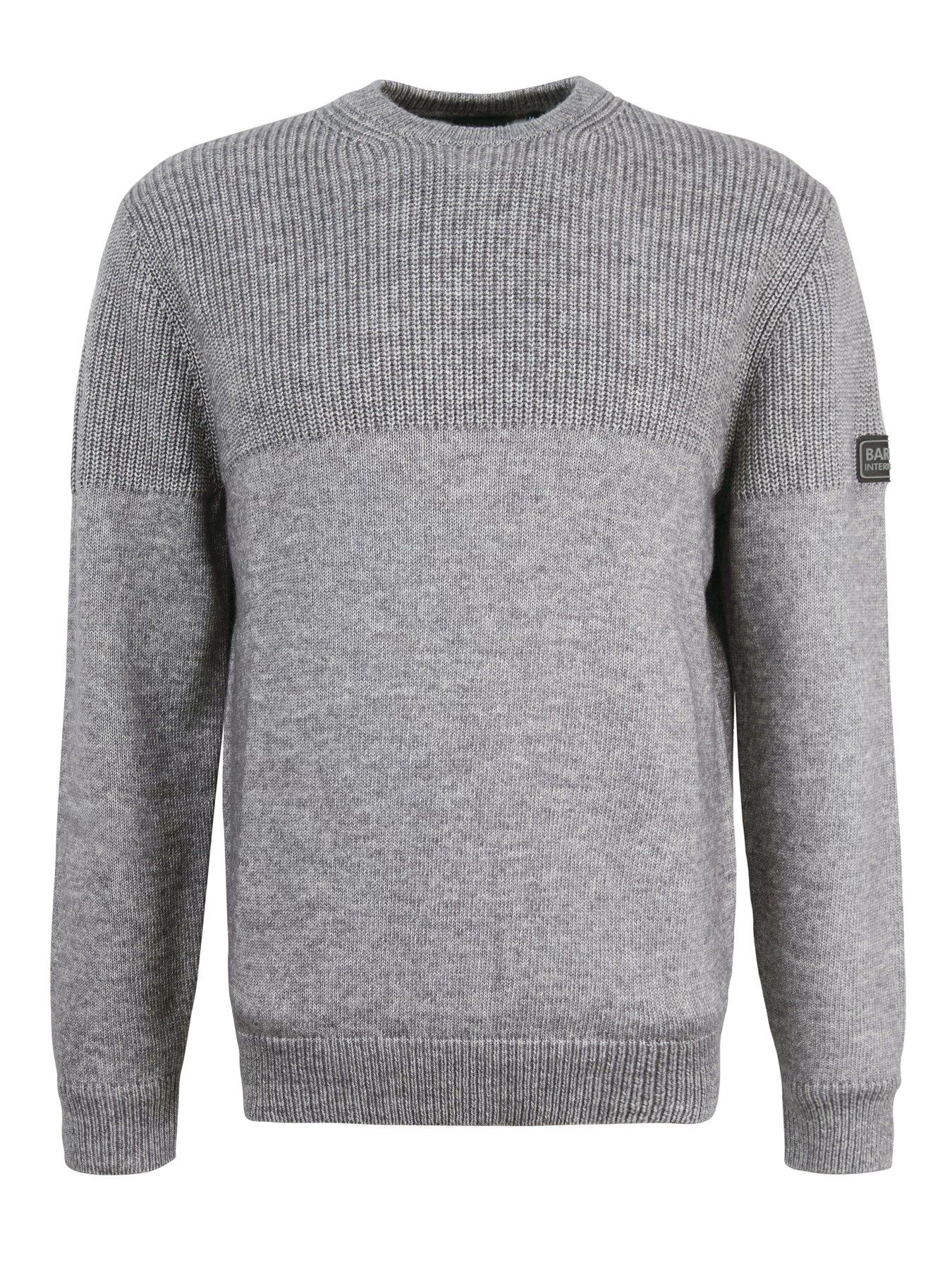 Barbour International Chain Crew Neck Jumper - Dark Grey 7 Barbour International Chain Crew Neck Jumper - Dark Grey - Image 5