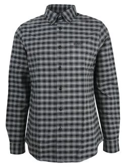Barbour International Cable Checked Shirt - Dark Grey -Fashion store VJGL4 SQ5 0000000070 DARK GREY MDd1