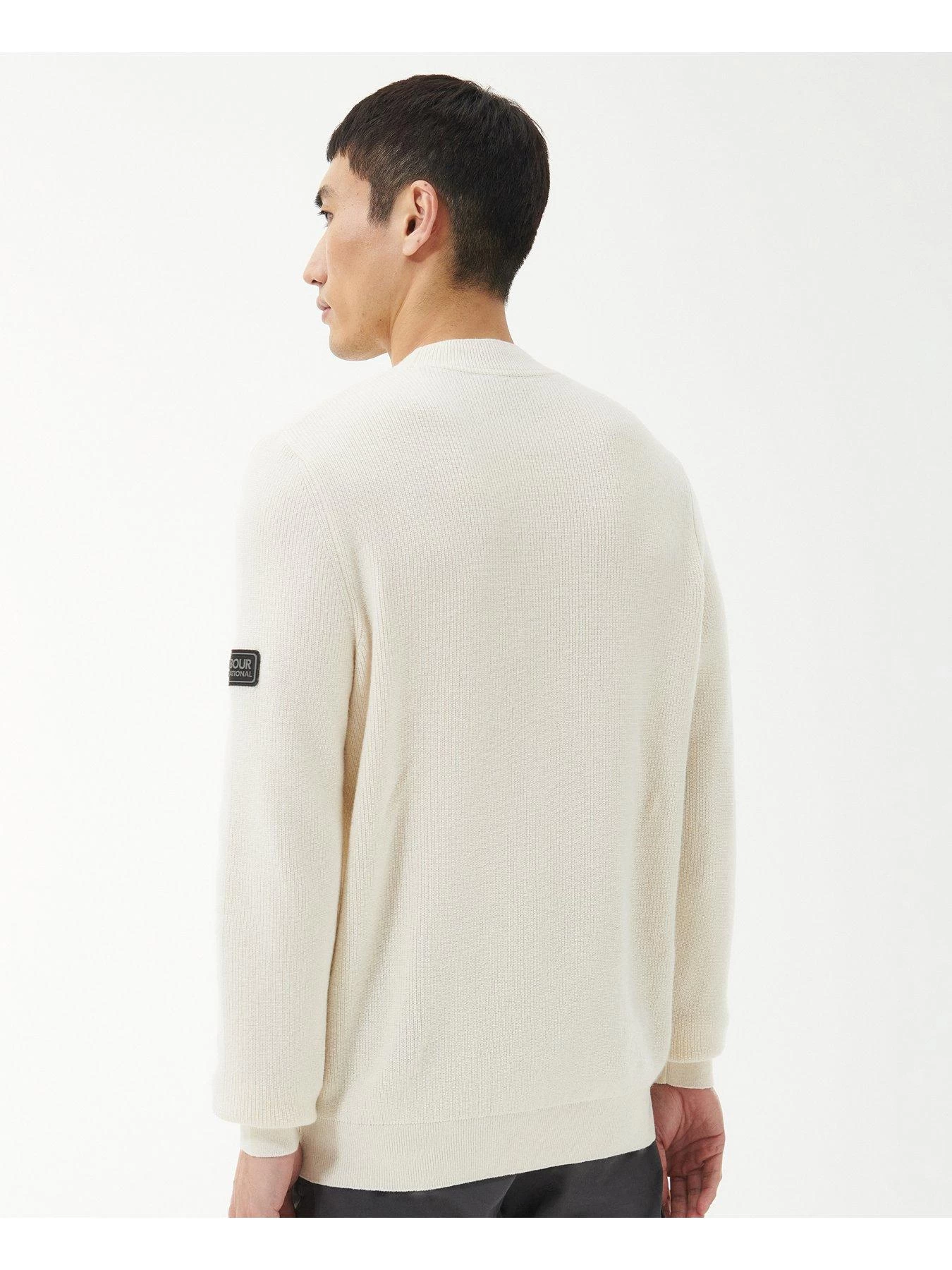 Barbour International Corser Crew Neck Jumper - Cream 4 Barbour International Corser Crew Neck Jumper - Cream - Image 2