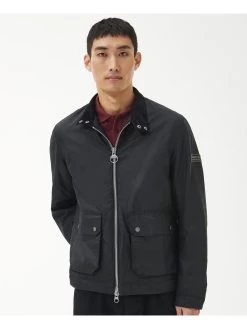 Barbour International Lutron Harrington Wax Jacket - Black