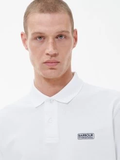 Barbour International Essential Polo Shirt - White -Fashion store VJGLP SQ4 0000000013 WHITE MDd