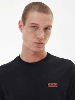 Barbour International Bold Side Logo T-Shirt - Black -Fashion store VJGM7 SQ4 0000000004 BLACK MDd