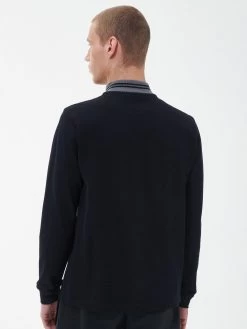 Barbour International Pipe Zip Polo Shirt - Black -Fashion store VJGMK SQ2 0000000004 BLACK MDb
