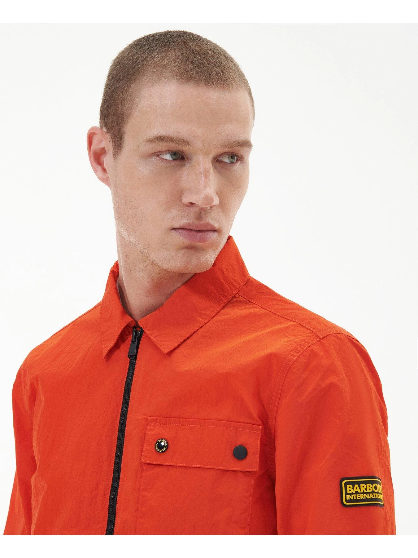 Barbour International Inlet Zip Through Overshirt - Orange 6 Barbour International Inlet Zip Through Overshirt - Orange - Image 4