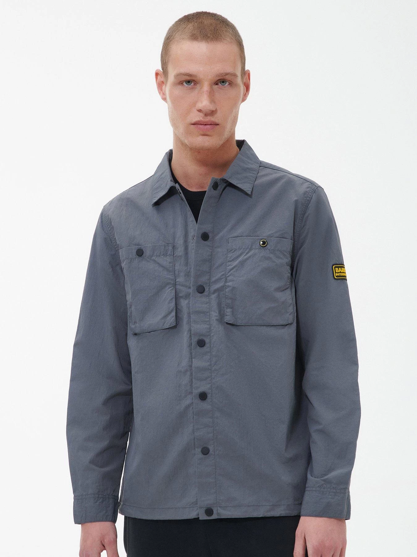 Barbour International Cadwell Double Pocket Overshirt - Grey 3 Barbour International Cadwell Double Pocket Overshirt - Grey