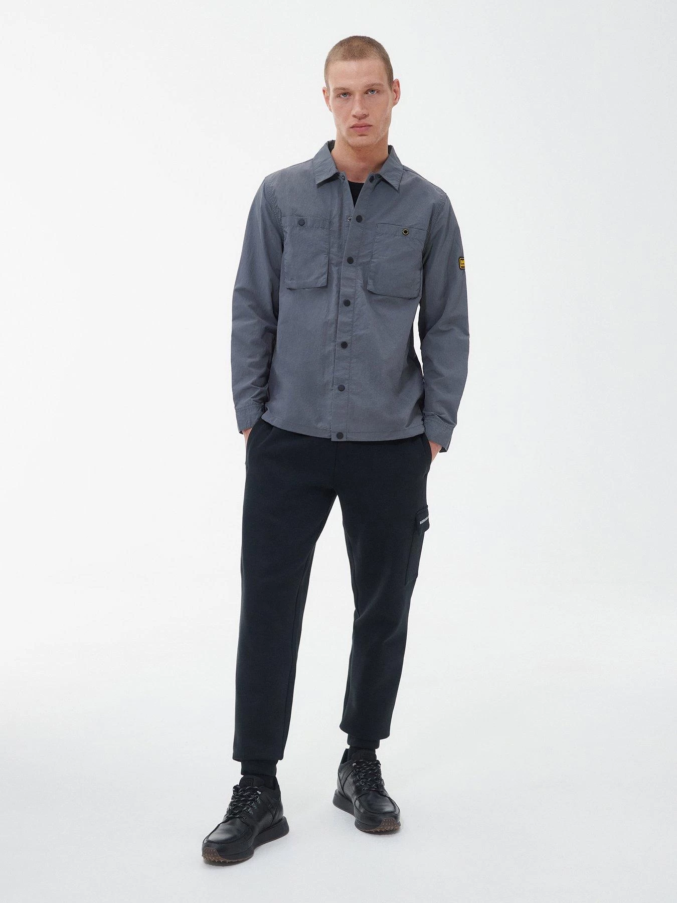 Barbour International Cadwell Double Pocket Overshirt - Grey 5 Barbour International Cadwell Double Pocket Overshirt - Grey - Image 3