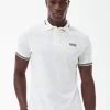 Barbour International Essential Tipped Polo Shirt - Off White -Fashion store VJGNZ SQ1 0000000067 CREAM MDf