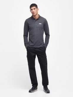 Barbour International Long Sleeve Polo Shirt - Dark Grey -Fashion store VJGO1 SQ3 0000000070 DARK GREY MDo