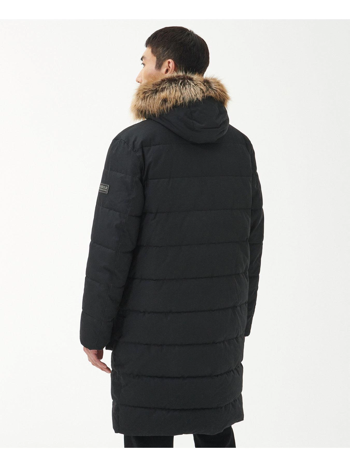 Barbour International Dowanside Wax Hooded Parka - Black 4 Barbour International Dowanside Wax Hooded Parka - Black - Image 2