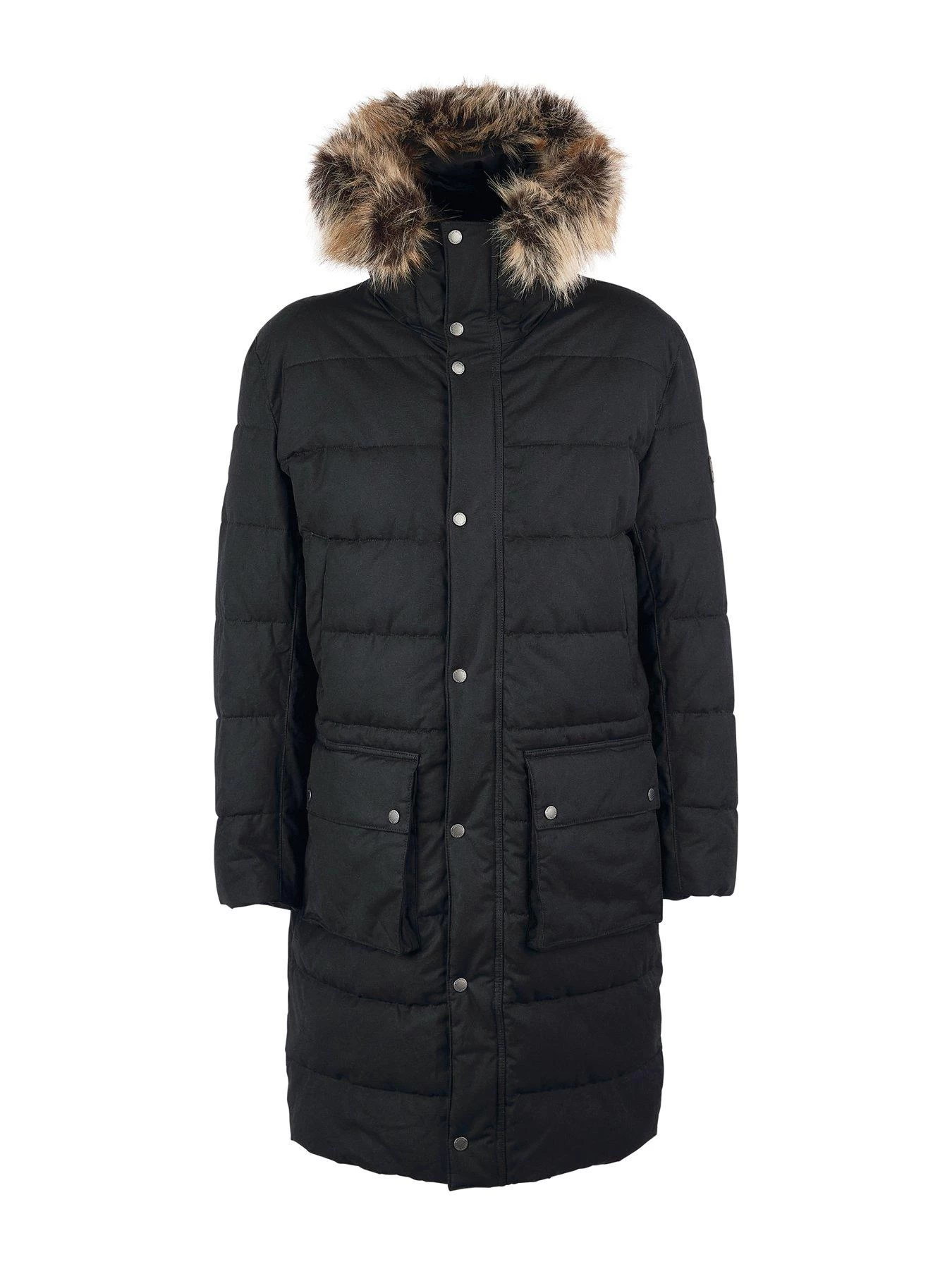 Barbour International Dowanside Wax Hooded Parka - Black 7 Barbour International Dowanside Wax Hooded Parka - Black - Image 5