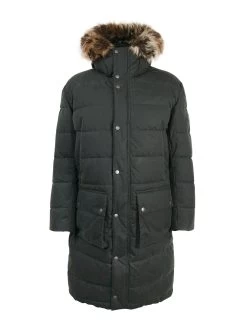 Barbour International Dowanside Wax Hooded Parka - Green -Fashion store VJGO4 SQ6 0000000047 GREEN MDd2