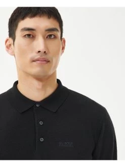 Barbour International Merino Polo Shirt - Black -Fashion store VJGO5 SQ4 0000000004 BLACK MDd