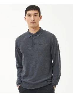 Barbour International Merino Polo Shirt - Dark Grey
