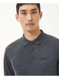 Barbour International Merino Polo Shirt - Dark Grey -Fashion store VJGO6 SQ4 0000000070 DARK GREY MDd
