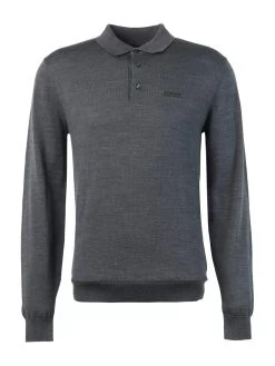 Barbour International Merino Polo Shirt - Dark Grey -Fashion store VJGO6 SQ6 0000000070 DARK GREY MDd2