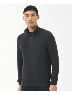 Barbour International Corser Half Zip Jumper - Dark Grey