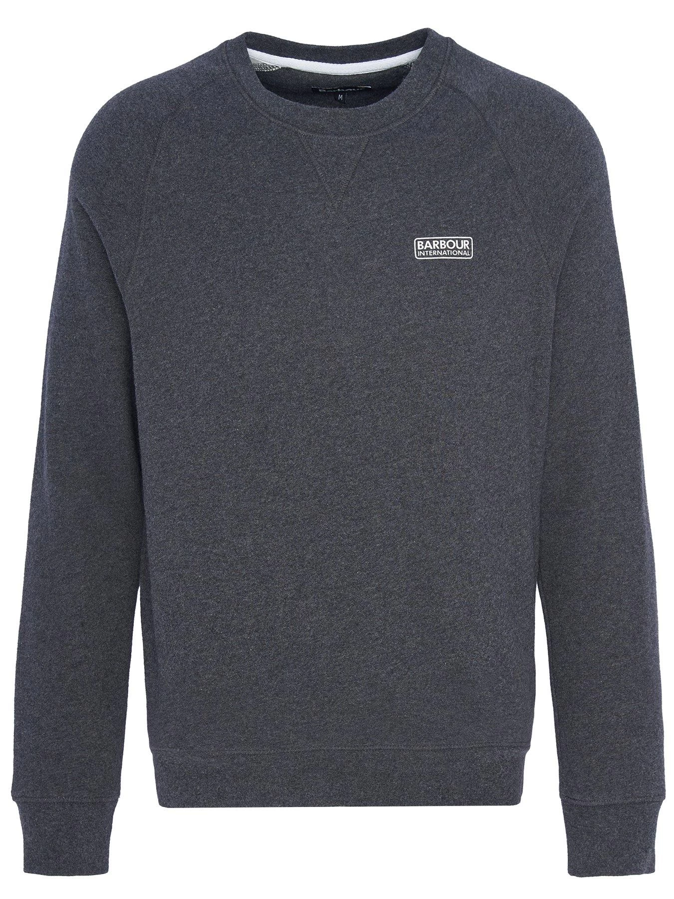 Barbour International Essential Crew Neck Sweatshirt - Dark Grey 7 Barbour International Essential Crew Neck Sweatshirt - Dark Grey - Image 5
