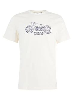 Barbour International Gear Motorcycle Graphic T-Shirt - Light Cream -Fashion store VJKSH SQ5 0000003756 LIGHT CREAM MDd1