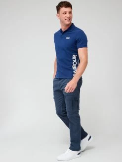 Barbour International Very Exclusive - Bold Full Collar Polo Shirt - Blue -Fashion store VJKSJ SQ3 0000000020 BLUE MDo