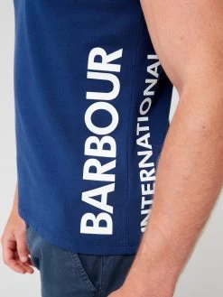 Barbour International Very Exclusive - Bold Full Collar Polo Shirt - Blue -Fashion store VJKSJ SQ4 0000000020 BLUE MDd