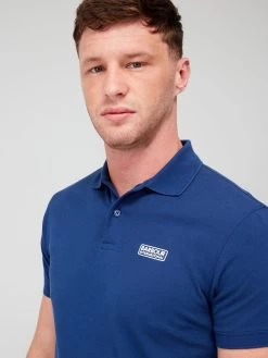 Barbour International Very Exclusive - Bold Full Collar Polo Shirt - Blue -Fashion store VJKSJ SQ5 0000000020 BLUE MDd1